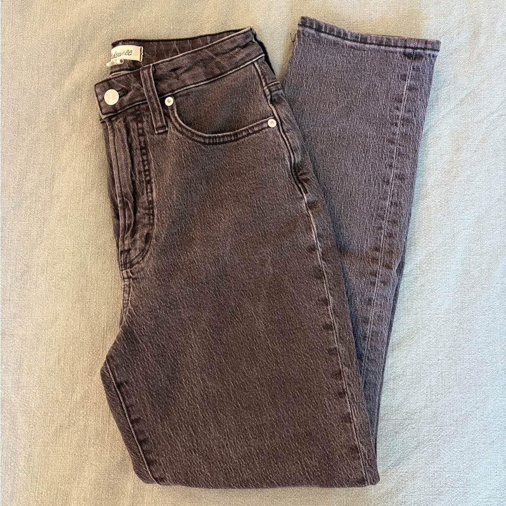 Madewell Dark Gray Straight Leg Jeans